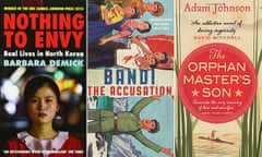 North Korea in World Library : Nothing to Envy: Real Lives in North Korea by Barbara Demick, The Orphan Master’s Son by Adam Johnson and The Accusation by Bandi, translated by Deborah Smith.