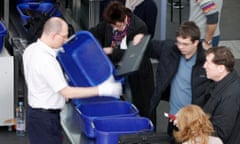 Passengers pass the security check of Terminal 2 at Munich's international airport