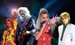 David Bowie as Ziggy Stardust, Brian May, Dua Lipa and Nick Rhodes.