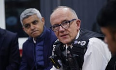 Policing operations in London<br>Mayor of London Sadiq Khan (left) and Metropolitan Police Commissioner Sir Mark Rowley during a visit to Box Up Crime gym in Ilford, Essex, to look at operations around winter night patrols, tackling robberies and progress on driving down violence. Picture date: Thursday January 5, 2023. PA Photo. Photo credit should read: Yui Mok/PA Wire