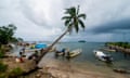 Banana boats transport people on the outer islands of Manus and Admiralty Islands in Papua New Guinea