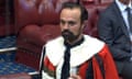Evgeny Lebedev during his introduction in the House of Lords in London, on 17 December 2020