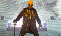 Rob Halford of Judas Priest performs at The Warfield Theater on October 20, 2015 in San Francisco, California.