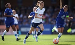 Ellie Brazil in action for Tottenham during last month’s friendly match against Chelsea.