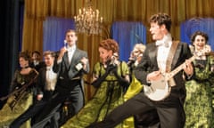 5. Charlie Stemp (Arthur Kipps) &amp; the Company in Chichester Festival Theatre's HALF A SIXPENCE. Press contact: lydia.cassidy@cft.org.uk