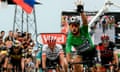 Peter Sagan celebrates as he crosses the line