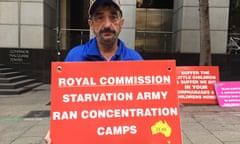 Vlad Selakovic, a survivor of abuse at the Bayswater Boys Home in Melbourne run by the Salvation Army. Selakovic is now president of the Care Leavers Action Network (CLAN). He helped lead a protest outside the child abuse royal commission in Sydney, Australia, on 7 December 2016. By Christopher Knaus for the Guardian.