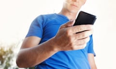 Man looking at phone