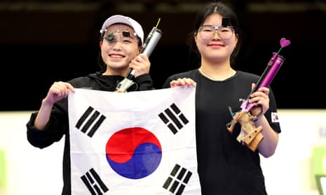 'Like my younger sibling': South Korean pistol shooter Kim Yeji hails teammate Oh Ye-jin – video