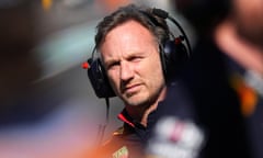 Christian Horner looks on during final qualifying at the Australian Grand Prix.
