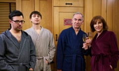 A chaotic mix of brotherly, practical-joke-based warfare, motherly mollycoddling and stomach-churning condiment consumption ... Simon Bird, Tom Rosenthal, Paul Ritter and Tamsin Greig in Friday Night Dinner.