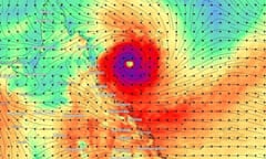 Forecast map showing Tropical Cyclone Jasper.