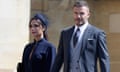 Victoria and David Beckham at the royal wedding