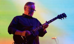 ‘Great to be alive’ … Bernard Sumner of New Order at Heaton Park in Manchester.