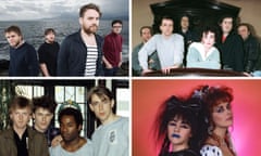 Scottish flavour … (clockwise from top right) Frightened Rabbit, Deacon Blue, Big Country and Strawberry Switchblade – all in Karine Polwart’s Edinburgh festival show.