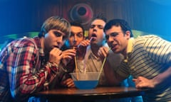 James Buckley, Blake Harrison, Joe Thomas and Simon Bird in The Inbetweeners Movie