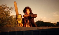 Stomach-churning … Gunnar Hansen as Leatherface.