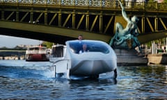 A SeaBubbles prototype on the Seine in Paris.