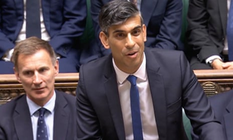 Rishi Sunak in the Commons in opposition on Tuesday.