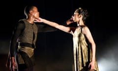 Damien Johnson as Orpheus and Sarah Kundi as Eurydice in Ballet Black’s production of Orpheus.s