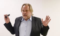 Eugene Kaspersky makes a presentation at a press conference in London, Britain November 28, 2017. REUTERS/Mary Turner