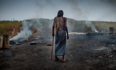 Pollution from an open-cast coal mine in Jharia, Jharkand.