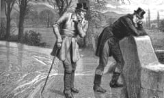 A depiction of Michael Henchard and Jopp from Thomas Hardy’s The Mayor of Casterbridge.