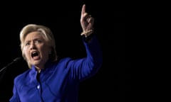 Hillary Clinton speaks at a rally at Arizona State University in Tempe.