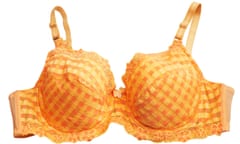 Close-up of orange bra