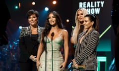 Kris Jenner, Kim Kardashian, Khloé Kardashian and Kourtney Kardashian at the E! People’s Choice awards in Santa Monica, California, November 2019
