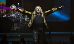 ‘The animal instinct, the wanton man’ … Joe Elliott of Def Leppard at the O2 Arena, London.