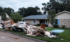 Floods Hinder Recovery Efforts In Southeast Texas<br>ORANGE, TX - SEPTEMBER 06: Discarded items sit outside of a flooded home in Orange as Texas slowly moves toward recovery from the devastation of Hurricane Harvey on September 6, 2017 in Orange, Texas. Almost a week after Hurricane Harvey ravaged parts of the state, some neighborhoods still remained flooded and without electricity. While downtown Houston is returning to business, thousands continue to live in shelters, hotels and other accommodations as they contemplate their future. (Photo by Spencer Platt/Getty Images)