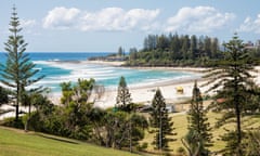 Coolangatta beach and Snapper Rocks from Kirra Point Lookout