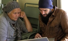 Nyungar language teacher Yibiyung Roma Winmar (left) and academic Clint Bracknell (right) in 2015. Winmar will be in charge of the language immersion session of workshops in Perth, Australia, for the Nyungarpedia. Nyungarpedia is a Wikipedia produced in the Indigenous Australian language of Nyungar.
Credit: Lauchie Gillett