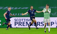 Alex Iacovitti celebrates after scoring Ross County’s second goal in their 2-0 win over Celtic.