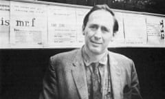 JG Ballard, pictured with his billboard plans in 1960.