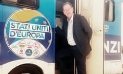 Sir Graham Watson on the campaign trail in Verona, north-east Italy.