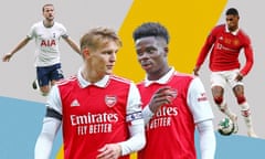 Harry Kane, Martin Odegaard and Bukayo Saka, Marcus Rashford.