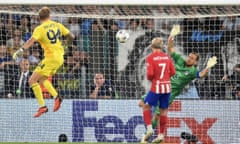 Lazio’s goalkeeper Ivan Provedel heads home a stunning equaliser