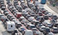 Cars queue at the check-in at the Port of Dover in Kent