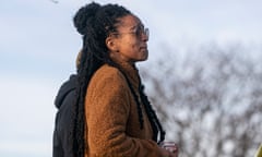Donya Prioleau at the site of the murders on 24 November.