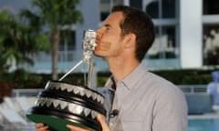 Andy Murray kisses the trophy after being awarded the 2016 BBC Sports Personality of the Year 