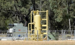 A coal seam gas well is seen near Dalby, west of Brisbane, Wednesday, May 8, 2013. (AAP Image/Dan Peled) NO ARCHIVING