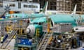 Boeing 737 MAX aircraft are assembled at the company's plant in Renton.