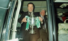 Jock Stein as Celtic manager with the Scottish Cup in 1974.