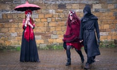 Whitby Goth weekend<br>Ana Franco (left) attends the Whitby Goth Weekend in Whitby, Yorkshire, as hundreds of goths descend on the seaside town where Bram Stoker found inspiration for 'Dracula' after staying in the town in 1890. Picture date: Sunday October 29, 2022. Photo credit should read: Danny Lawson/PA Wire