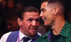 Conor McGregor (left) with Cristiano Ronaldo during a fight card in Riyadh last December.