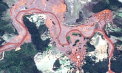 Satellite image from 12 November 2015, one week after the dam collapse