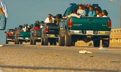Caravan of child evacuees displaced during Hurricane Katrina used in Katrina Babies