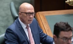 Peter Dutton during question time at Parliament House in Canberra on Thursday.